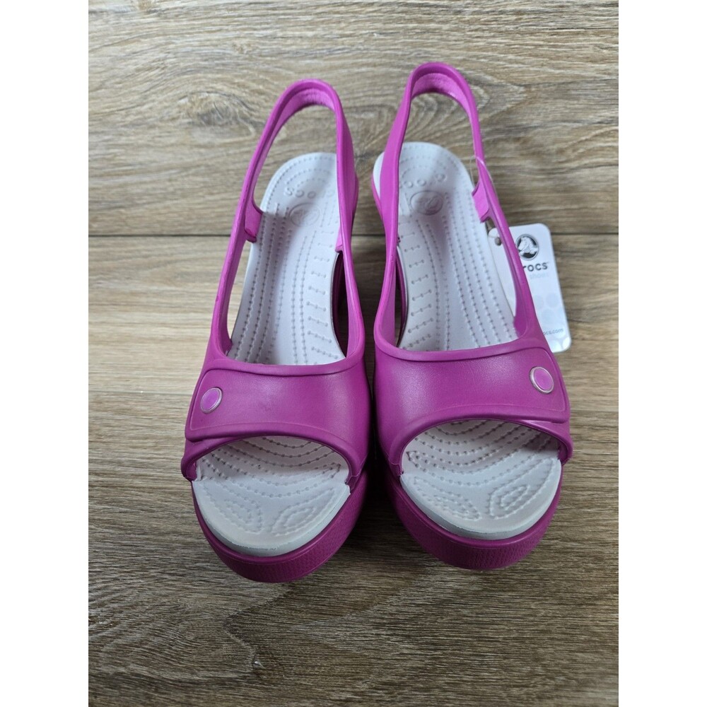 Crocs Sandals Women US Shoes Size W9 Berry / Pearl --  Pink -- New With Tags